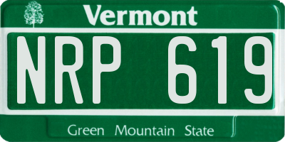 VT license plate NRP619