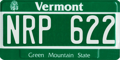 VT license plate NRP622