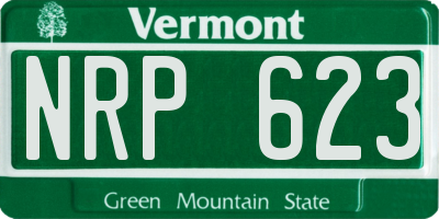 VT license plate NRP623
