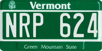VT license plate NRP624