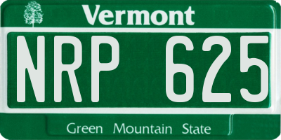 VT license plate NRP625