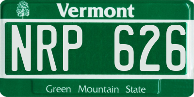 VT license plate NRP626