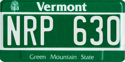 VT license plate NRP630