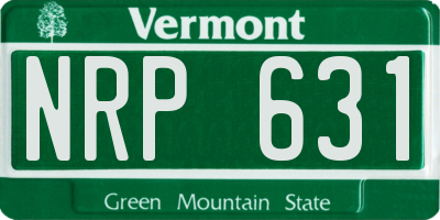 VT license plate NRP631