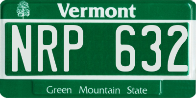 VT license plate NRP632