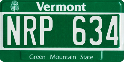 VT license plate NRP634