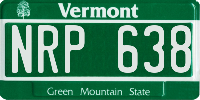 VT license plate NRP638