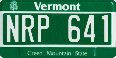 VT license plate NRP641