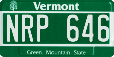 VT license plate NRP646