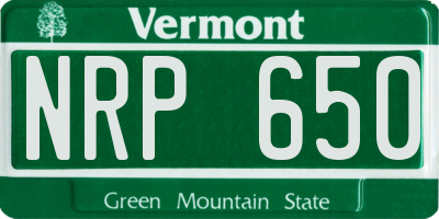 VT license plate NRP650