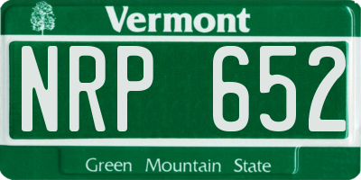 VT license plate NRP652