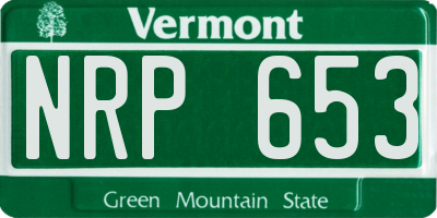 VT license plate NRP653