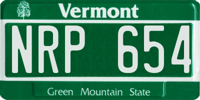 VT license plate NRP654