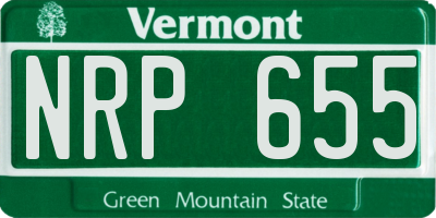VT license plate NRP655
