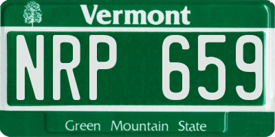 VT license plate NRP659