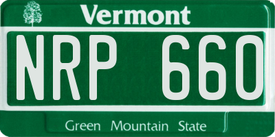 VT license plate NRP660