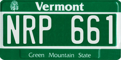 VT license plate NRP661