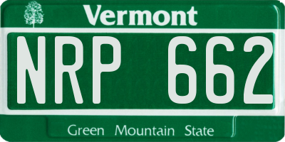 VT license plate NRP662