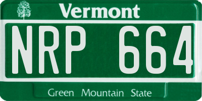VT license plate NRP664