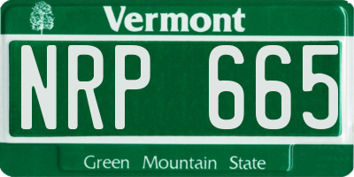 VT license plate NRP665