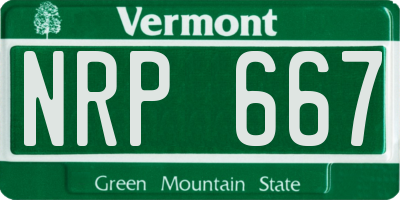 VT license plate NRP667