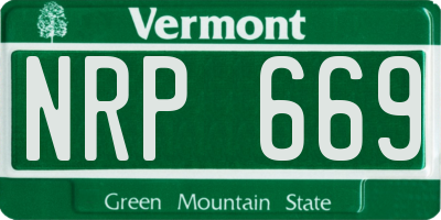 VT license plate NRP669