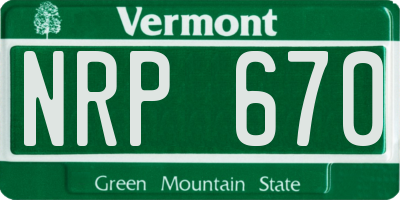 VT license plate NRP670