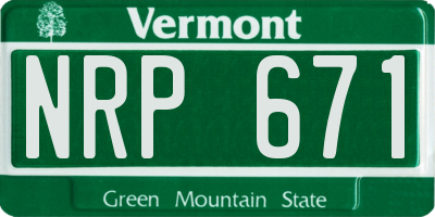 VT license plate NRP671
