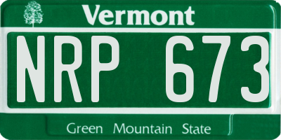 VT license plate NRP673