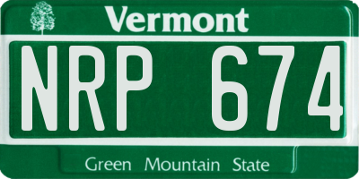 VT license plate NRP674