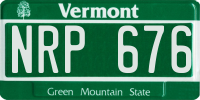 VT license plate NRP676