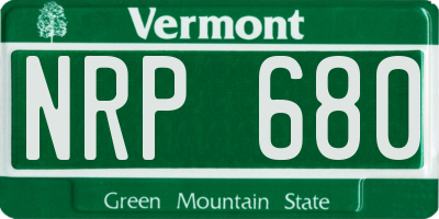VT license plate NRP680