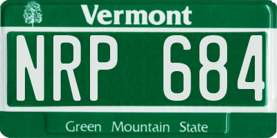 VT license plate NRP684
