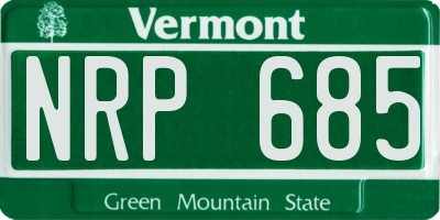 VT license plate NRP685