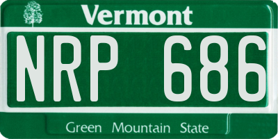 VT license plate NRP686