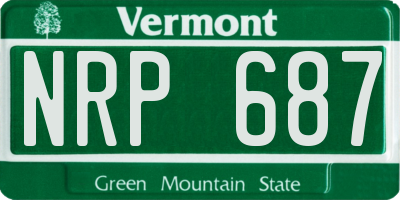 VT license plate NRP687