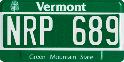 VT license plate NRP689