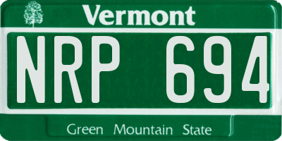 VT license plate NRP694