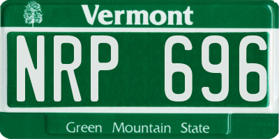 VT license plate NRP696
