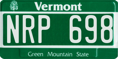 VT license plate NRP698