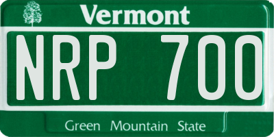 VT license plate NRP700