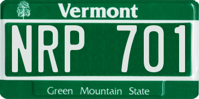 VT license plate NRP701