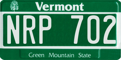 VT license plate NRP702