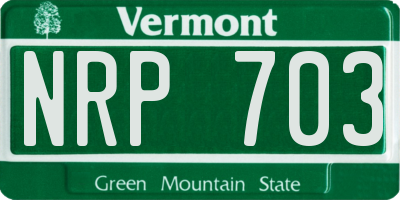 VT license plate NRP703