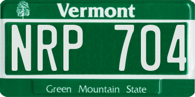 VT license plate NRP704