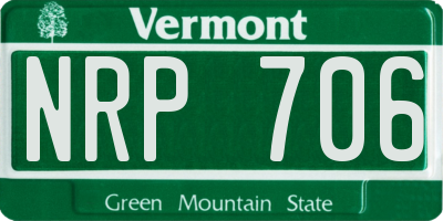 VT license plate NRP706