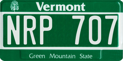 VT license plate NRP707
