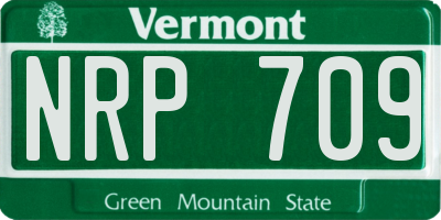 VT license plate NRP709