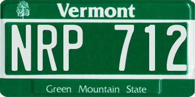 VT license plate NRP712