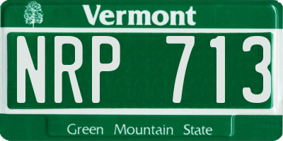 VT license plate NRP713